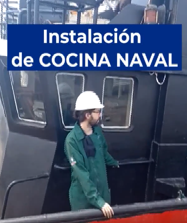 Instalación de cocina naval CN-750 INOX T304 para el #buque SALVADOR R ⚡ #industrianaval